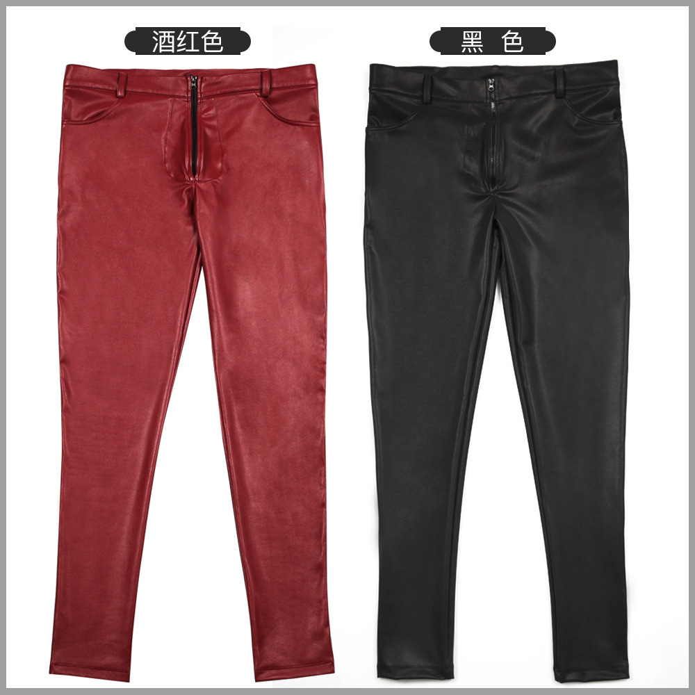 Men's PU Leather Skinny Jeans  - đánh giá và giá Motorcycle Gear Pants