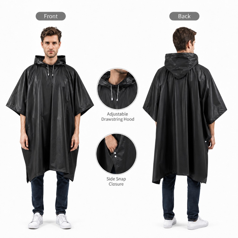 3 in 1 Waterproof Rain Poncho  - đánh giá và giá Motorcycle Gear Rain
